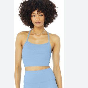Alo Yoga Ribbed Crop Tank Blue Skies